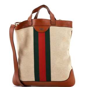 Gucci Shopping Tote Vintage Web Canvas #234929G19B